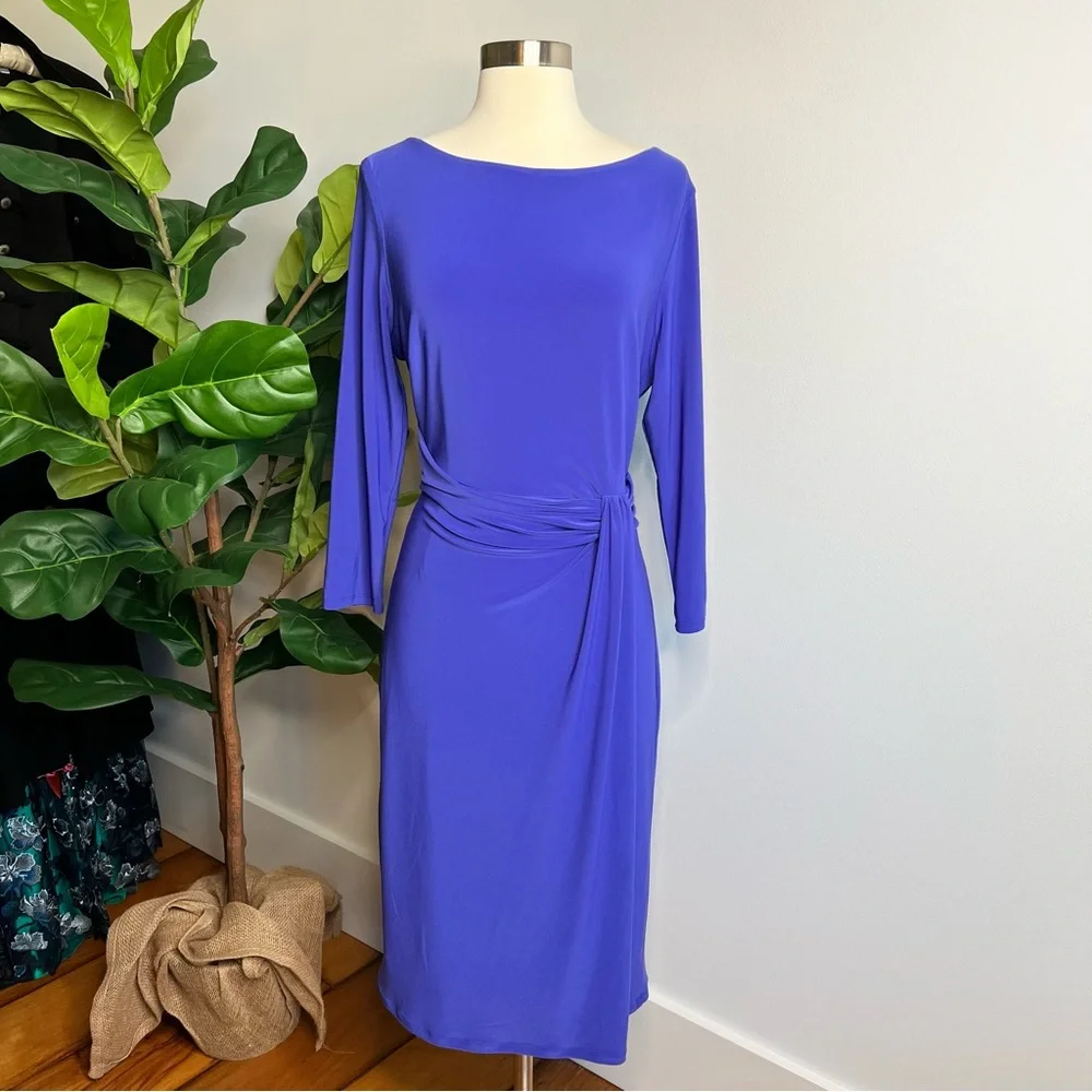 Lauren Ralph Lauren Purple 3/4 Sleeve Dress - Picture 10 of 10